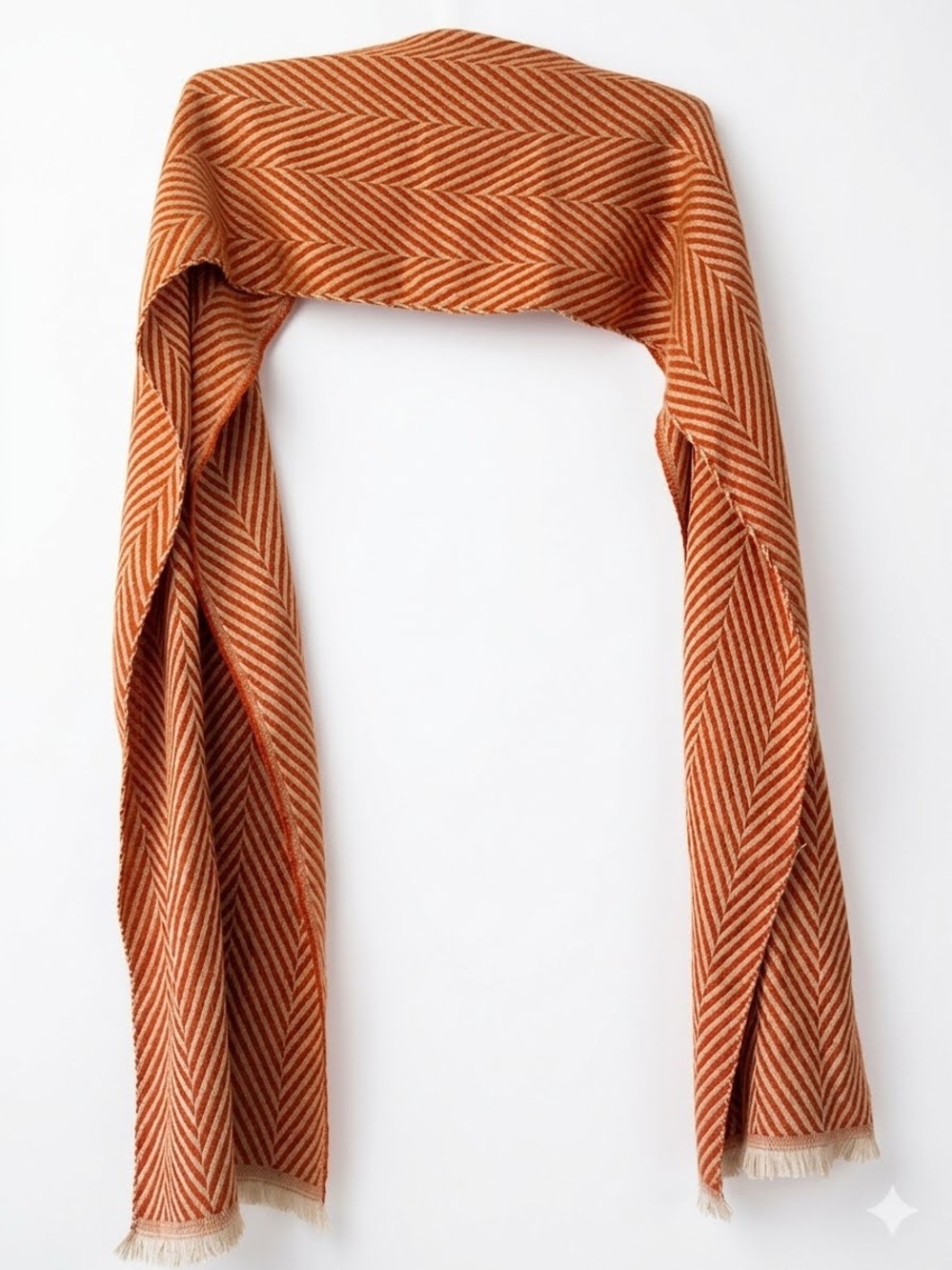 Nepal Artisan Chevron Scarf – NWOT, Super Soft 77” Fringe Wrap